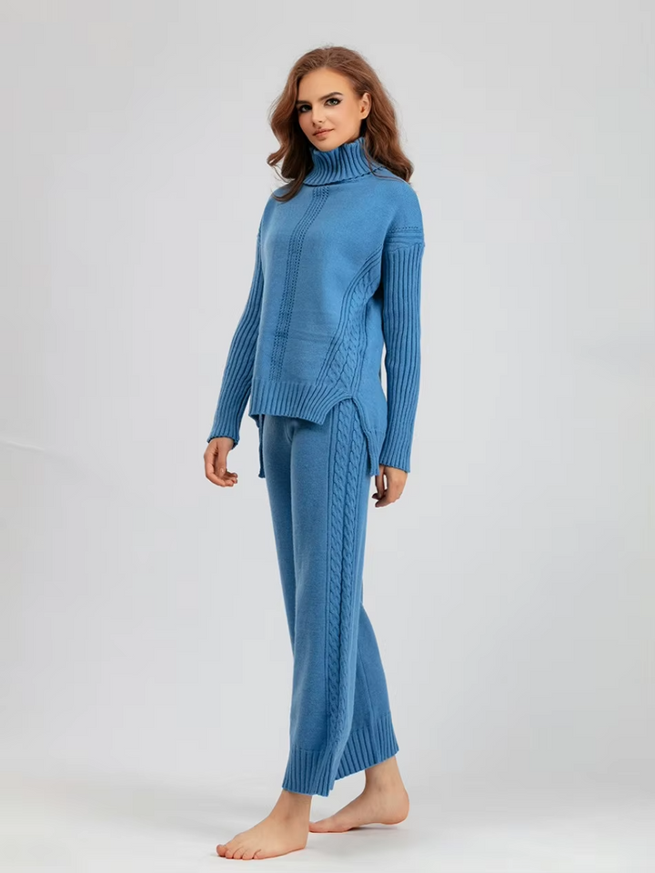 Scarlett™ - Stylish High-Neck Pullover Knitted Set