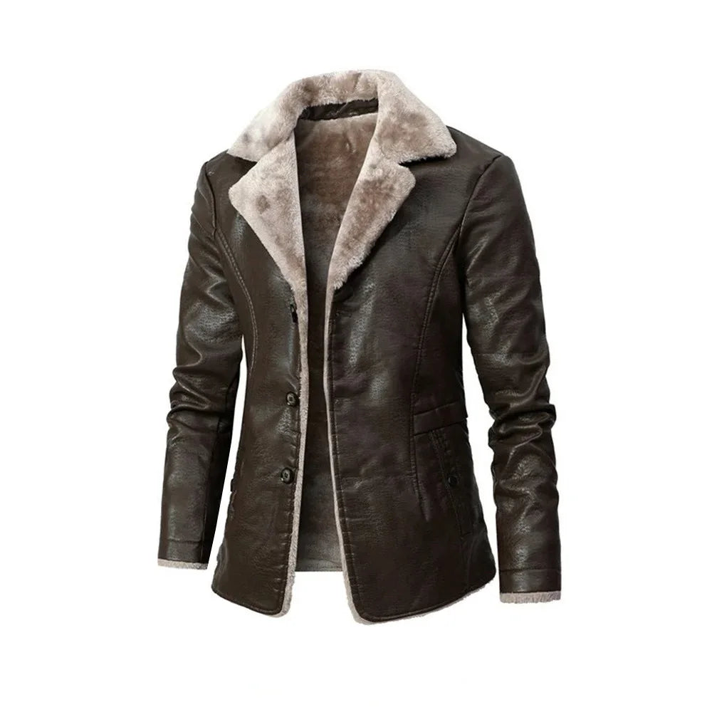 Noah™ - Elegant Leather Winter Coat