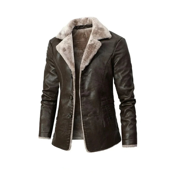 Noah™ - Elegant Leather Winter Coat