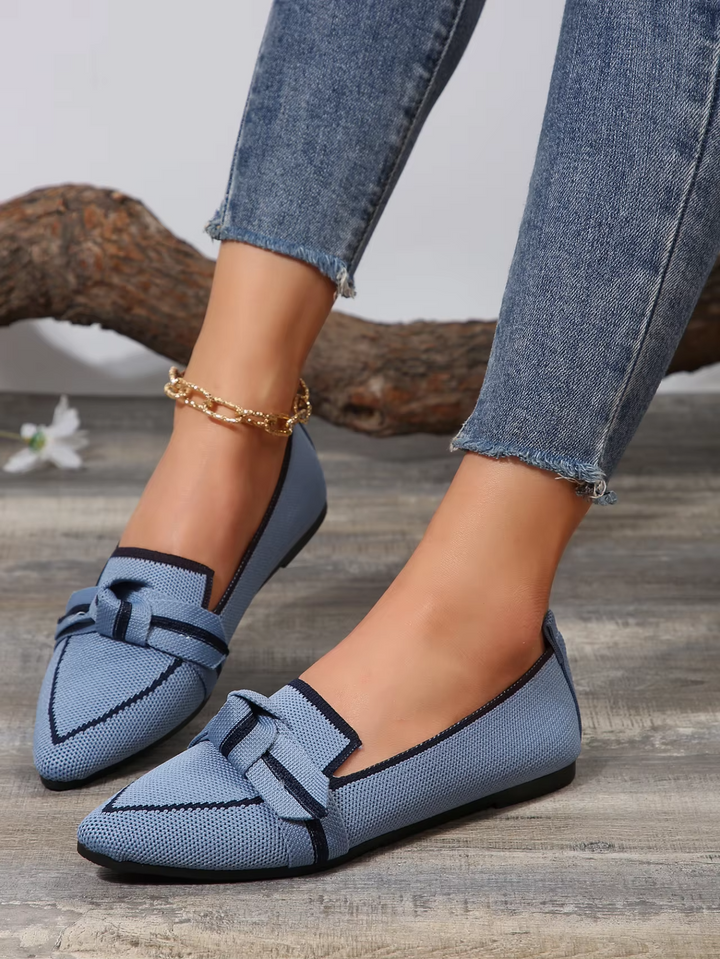 Ellie™ - Light Comfortable Loafers With Bow Tie