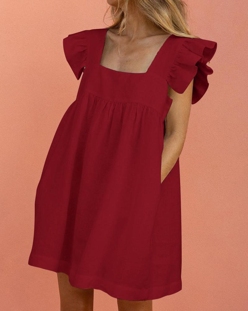 Alyssa™ - Effortless Flutter Sleeve Dress