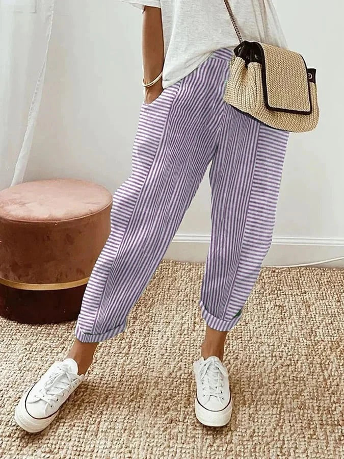 Avery™ - Casual Striped Trousers