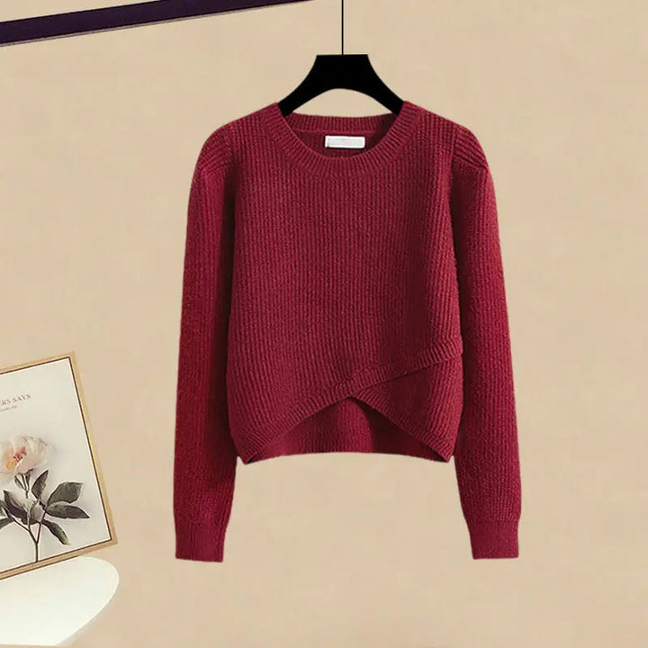 Addison™ - Stylish Knit Sweater And Skirt Lounge Set